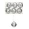 Hello Honey® 6 Pack 3.5" Silver Glass & Foam Disco Ball Ornaments